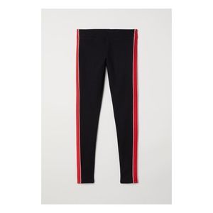 Leggings with contrasting side stripes